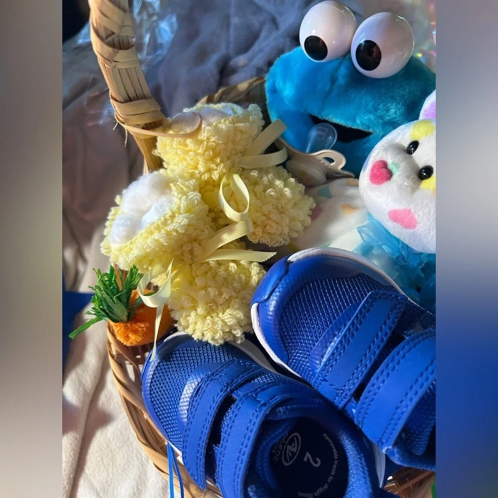 Infant Easter Basket – Vintage Cookie Monster, Booties,